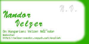 nandor velzer business card